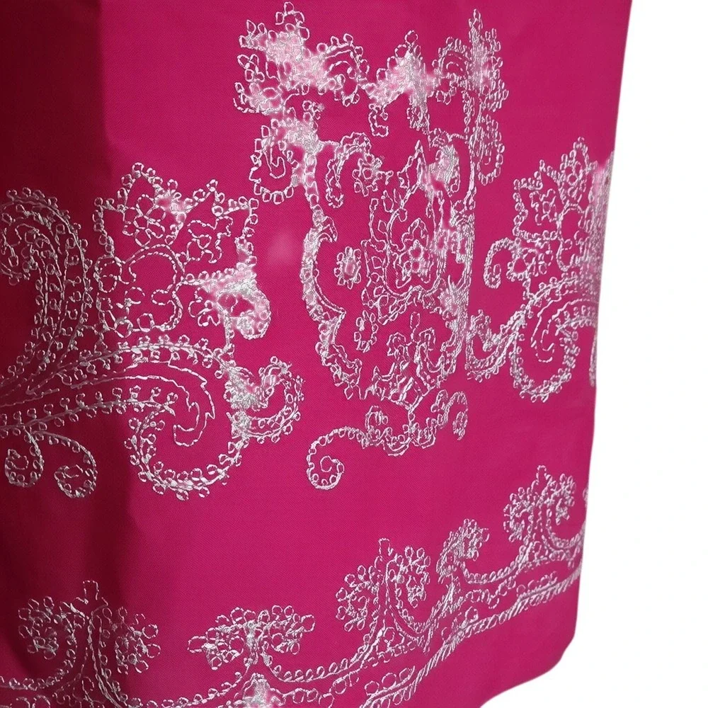 Vintage Ralph Lauren Sun Dress Pink Embroidered Linen-Cotton Boho 17.5 P2P - Picture 6 of 7